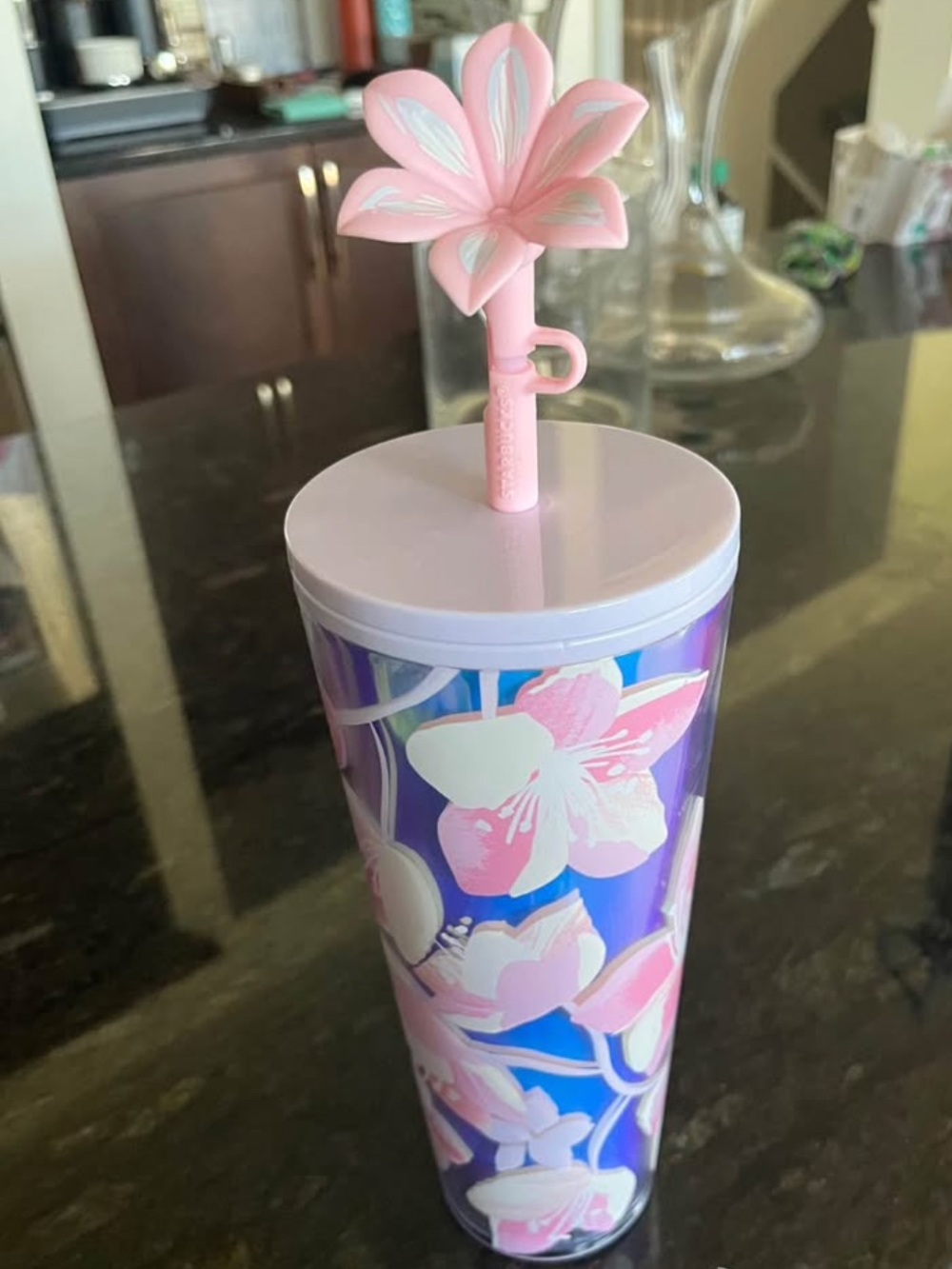 Starbucks Cherry Blossom Venti Tumbler with Lid Topper